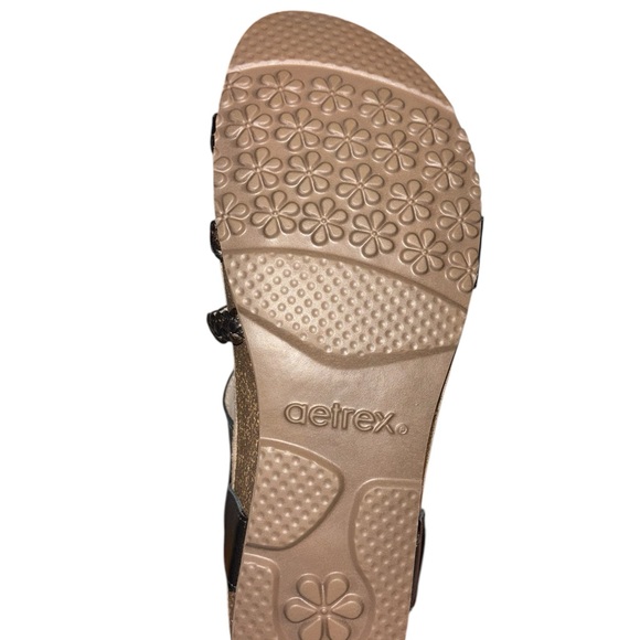 Aetrex dark grey Leather Sandals - Picture 6 of 7